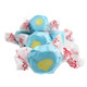 Taffy Town Salt Water Taffy. Bright blue with yellow center, passion fruit flavor. Approx 65 pieces, gluten-free, USA made.