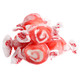 Bright red licorice swirl salt water taffy. Approx. 65 pieces per lb by Taffy Town, USA.