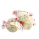 Taffy Town Salt Water Taffy Blueberry Muffin, creamy blue and white swirled pieces, approx 65 per pound.