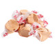 Soft, creamy, spiced Pumpkin Pie Salt Water Taffy. Individually wrapped brown candy, approx. 65 gluten-free pieces per pound.
