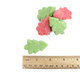 Vibrant green, sugar-coated Gummy Christmas Trees, strawberry apple flavor, approx 60 per pound.