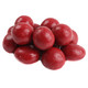 Shiny red milk chocolate covered tart cherries, a delightful candy treat.