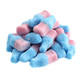 Sour Gummy Bubble Gum Bottles, mini, pink & blue, approx 90 per pound, bubble gum flavor, made in Holland.