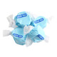 Sugar Free Blue Raspberry Salt Water Taffy, approximately 65 blue pieces per pound.