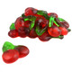 Haribo Gummy Happy Cherries, two round red gummies with a green stem, approximately 44 per pound.