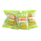 60 individually wrapped tangy Gummy Mini Sour Burgers, featuring colorful gummy bun, patty, cheese, and pickle layers.