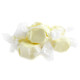 Light yellow Eggnog Salt Water Taffy, rich creamy flavor, approximately 60 pieces per pound, gluten-free Christmas candy.