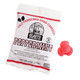 White and red striped Claeys old-fashioned Peppermint Hard Candy Drops, 6oz bag, approx 42 pieces.