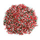 Christmas Nonpareil Sprinkles, red, green, and white candy dots for holiday baking. Sprinkle King, USA.