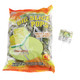 Bag of 48 large yellow and green pineapple flavored flat Big Slice lollipops individually wrapped