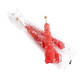 12 vibrant red rock candy sticks, individually wrapped, strawberry flavor, perfect for candy displays or Valentine's gifts.