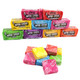 Vibrant, assorted fruit flavored Now and Later chewy candy, approx 16 6-piece individually wrapped packs per pound.