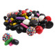 Jelly Belly Licorice Bridge Mix, black, red, and nonpareil licorice jelly beans, pastels, buttons. 1lb, 250 pieces.