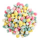 Misty Mints Mini, creamy pastel meltaway mints with white bead crunch, approx 600 per pound.
