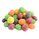 Sour Skittles candy, vibrant rainbow colors, bite-sized chewy pieces with tangy sugar coating, fruity flavors.