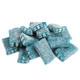 Sour blue raspberry licorice bricks, approx. 60 per pound. Soft, chewy blue candy with a creamy filling and sour kick.