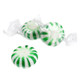 Quality Spearmint Starlight Mints, bright green striped, individually wrapped. Approx 100 per pound, refreshing cool flavor.