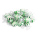 Quality Spearmint Starlight Mints, bright green stripes, individually wrapped, approx 100 mints per pound.