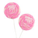 Whirly Pop Light Pink & White swirl lollipops, 12 pieces, 1.5 oz each. Pastel, gluten-free candy for events.