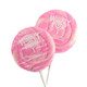 12 Whirly Pop lollipops, light pink & white swirl, 1.5 oz each. Pastel gluten-free candy for baby showers.
