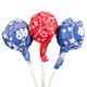 Red and Blue Patriotic Tootsie Pops, approx. 24 per pound, Cherry, Blue Raspberry, 4th of July candy.