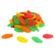 Assorted mini Swedish Fish gummy candies, vibrant red, orange, yellow, green, chewy fish shapes, about 170 pieces.
