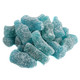 2.2LB bulk blue raspberry gummy soda bottles, 3-inch, sour sugar dusted, sweet and sour bite-size candy.