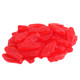 Bright red Mini Swedish Fish, chewy cherry-berry gummy candy, approximately 170 pieces per pound.