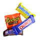 variety of colorful fun size chocolate and caramel candy bars