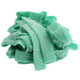Green Apple Sour Belts candy strips, super sour green belts, approx 50 bright green belts per pound, 9 inches long.