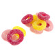 image of non gmo lemonade rings lemon candy gummy chewy sour dye free