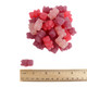Bulk Non-GMO gummy bears, approximately 100 count. Naturally colored purple grape, red cherry, green watermelon bears.