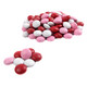 Valentine Chocolate Gems, red and pink, approx 400 pieces per pound.