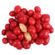Sconza Boston Baked Beans, vibrant red crunchy candy shells covering peanuts, approx 360 per pound, old-fashioned USA candy.