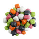 Black Licorice Hollows, approx 150 pieces, with colorful purple, pink, orange, green, white candy shells.