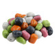 Black Licorice Hollows, 150 pieces per pound, retro candy shell in purple, pink, orange, green, white.
