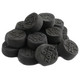 Double Salt Round Black Licorice, 2.2lb bag, approx 396 chewy coin-shaped pieces, intense salty Dutch candy.