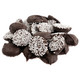 Ashers Dark Chocolate Nonpareils, rich dark chocolate covered in white seeds. Approx 90 pieces per pound.
