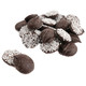 Ashers Dark Chocolate Nonpareil White Seeds, dark brown chocolate discs, generously covered with white seeds, 1 lb, 90 pieces.