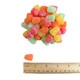 Assorted Sour Fruit Jelly Candy, brightly colored, sour sugar coated, cherry, orange, lime, lemon flavors, approx 130 pcs.