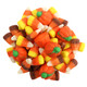 Mellocreme Autumn Mix, a festive blend of orange pumpkin shapes, classic yellow, orange, white candy corn, and colorful Indian corn.