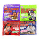 Big League Chew Gum, 12-pouch assortment. Purple grape, red watermelon, blue raspberry, green apple, pink lemonade bubble gum.