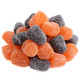 Vibrant orange and classic black chewy Spice Drops, ~60 per pound, perfect festive Halloween candy.