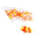 Vibrant yellow candy corn in 1oz mini bags, bulk wrapped Halloween treats for trick-or-treaters, USA made.
