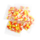 Bulk 1oz individually wrapped bags of vibrant yellow, orange, white candy corn, Made in USA, for Halloween.
