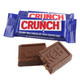 Nestle Crunch Fun Size candy bars in blue packaging. Milk chocolate with crunchy rice crisps, bite-sized, approx 35 pieces per pound.