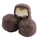 Ashers rich dark brown chocolate vanilla butter creams, 27 pieces, with creamy light centers and white sea salt.