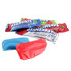 Vibrant mini Airheads candy, red, blue, green assorted flavors: cherry, blue raspberry, watermelon. Approx 40 pieces per lb.