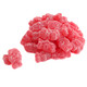 Vibrant red sour cherry gummy bears, sugar-coated, bulk bag, approximately 130 per pound.