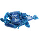 Vibrant blue Blue Raspberry Frooties chewy candy, approx 140 pieces per pound.